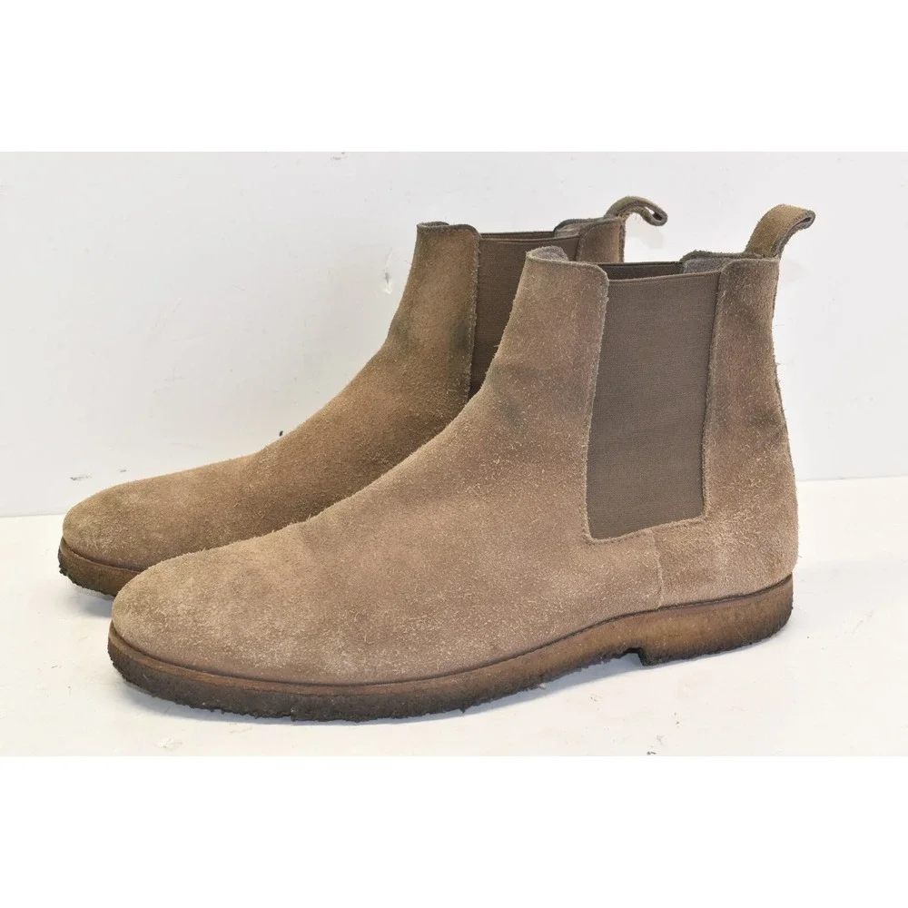AllSaints Mens Harley Chelsea Boots 11.5 EU 44‎ Brown Suede Luxury Preppy Hype